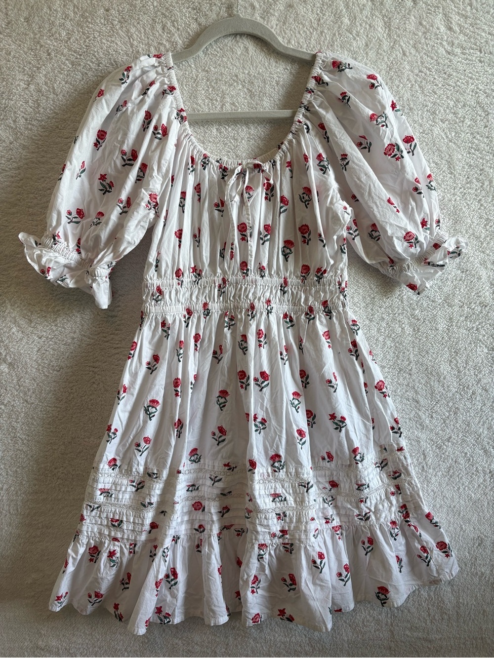 Pink City Prints 100% Cotton Floral Mini Dress Size Large